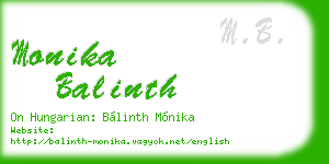 monika balinth business card