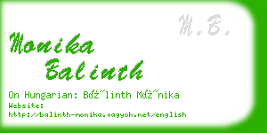 monika balinth business card